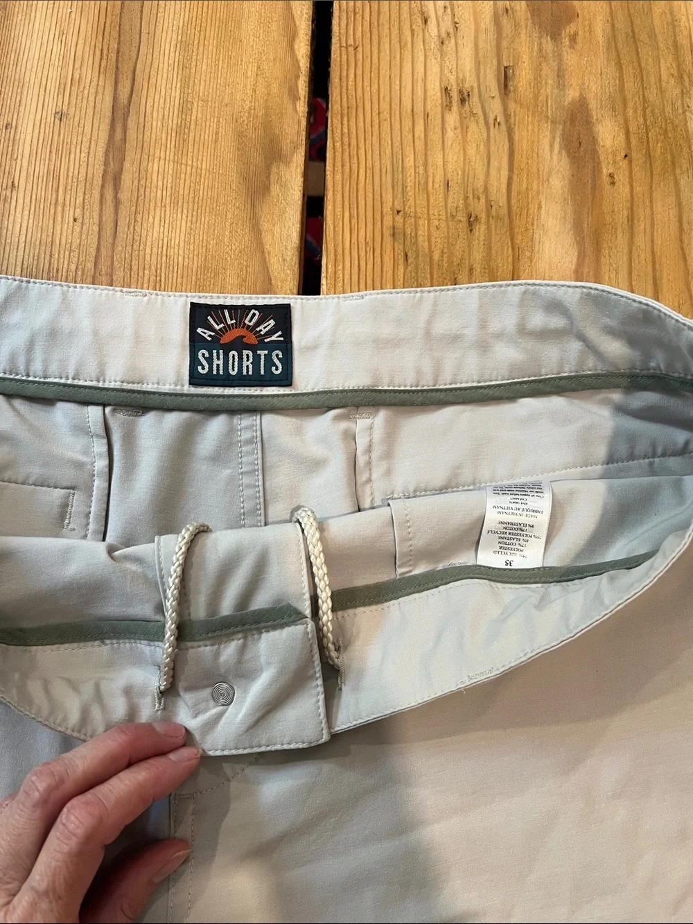 FAHERTY 35 Ice Grey Gray Belt Loop All Day Shorts 9